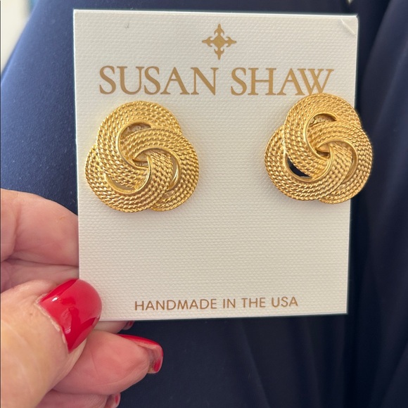 Diane knotted earring Susan Shaw clip on